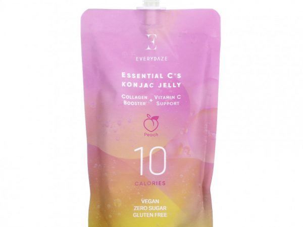 Everydaze, Желе из конжака Essential C, персик, 150 мл (5,07 жидк. Унции)