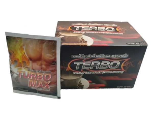 Кофе Turbo Max Coffee для повышения потенции и мужской силы коробка 10 саше