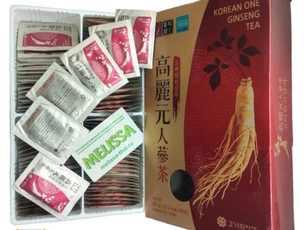 Корейский чай с женьшенем "Korean One Ginseng Tea" – природная энергия и здоровье