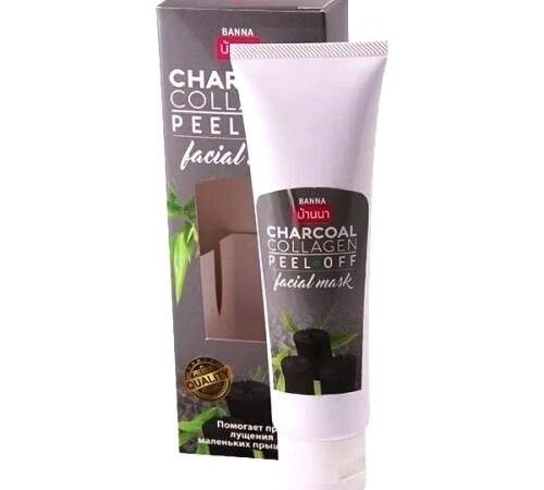 Маска-пленка с Бамбуковым Углем и Коллагеном Banna Charcoal Peel off Facial Mask, 120 мл., Таиланд