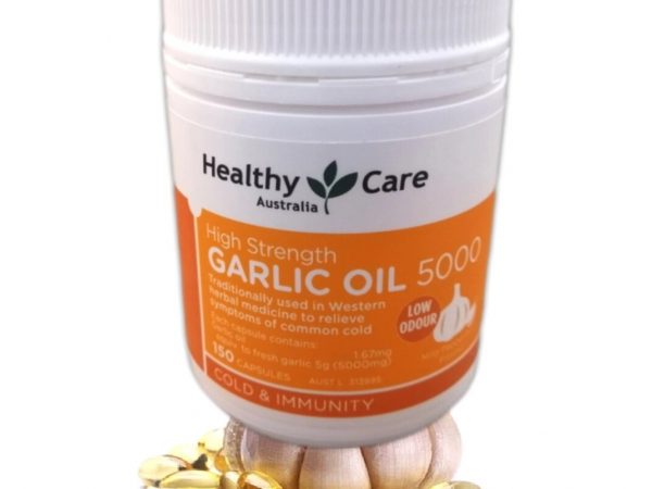 Масло Чеснока в капсулах Healthy Care High Strength Garlic Oil 5000, 150 капсул Австралия