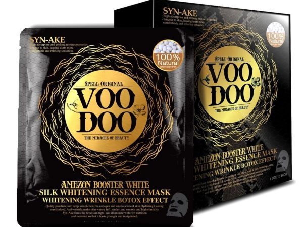 Омолаживающая тканевая маска для лица с эффектом Ботокса Voodoo Amezon Booster White Silk Mask, Таиланд