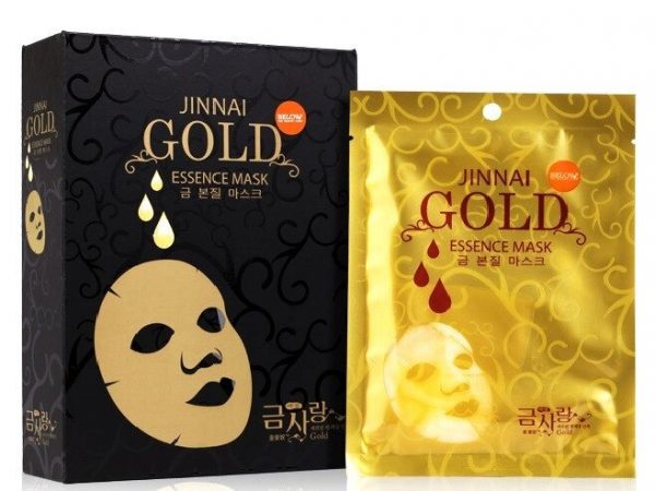 Омолаживающая тканевая маска для лица с Золотом Belov Jinnai Gold Essence Mask, Таиланд