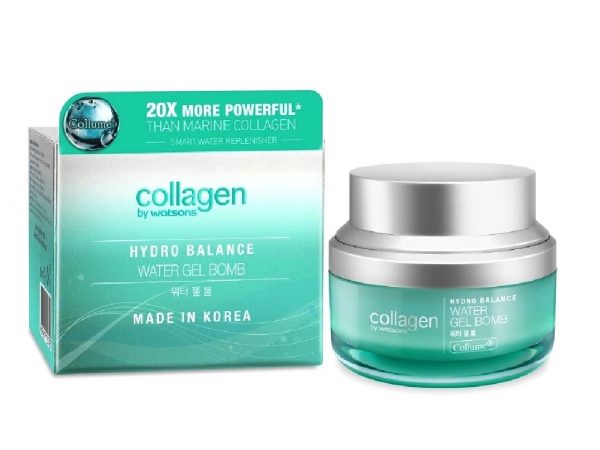 Увлажняющий гель для лица с гиалуроновой кислотой и коллагеном Collagen by Watsons Hydro Balance Water Gel Bomb 50 ml.