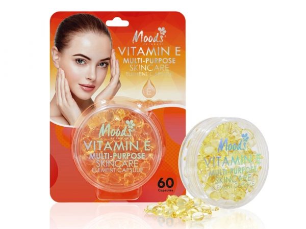Витамин E в капсулах для кожи лица тела и волос Moods Vitamin E Multi-Purpose Skincare Element Capsule