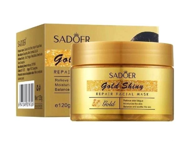 Восстанавливающая ночная маска для лица c нано золотом Sadoer Gold Shiny Repair Facial Mask 120 мл.