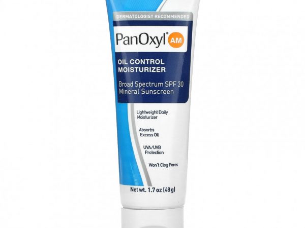PanOxyl, PanOxyl AM, увлажняющее средство, контролирующее жир, SPF 30, 48 г (1,7 унции)