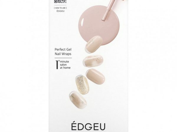 Edgeu, Perfect Gel Nail Wraps, ENT220, песочная волна, набор из 16 полосок