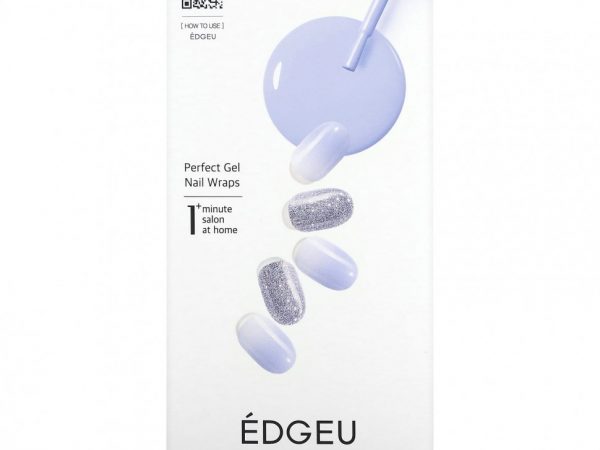 Edgeu, Гелевые обертывания для ногтей Perfect, ENA315, Very Peri Trick, набор из 16 полосок