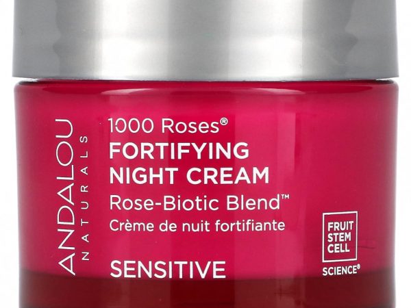 Andalou Naturals, 1000 Roses, укрепляющий ночной крем, для чувствительной кожи, 50 г (1,7 унции)