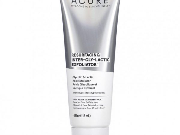 ACURE, Resurfacing, молочнокислый отшелушивающий раствор, 118 мл (4 жидк. Унции)