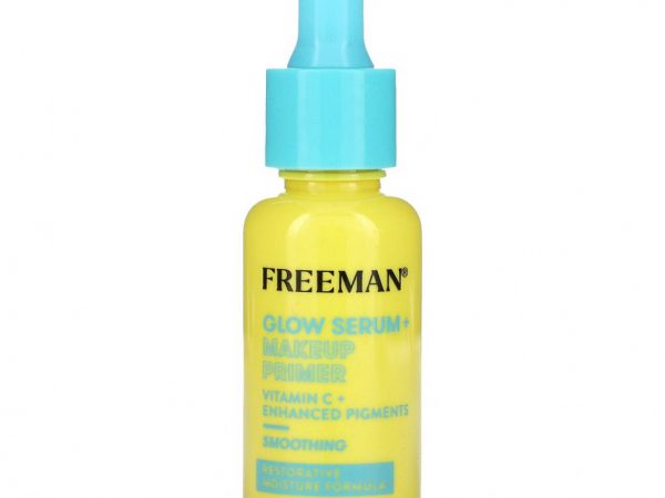 Freeman Beauty, Glow Serum + Makeup Primer, разглаживающая, 30 мл (1 жидк. Унция)