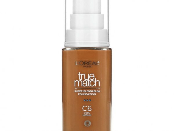 L'Oréal, True Match, супер-смешиваемая основа, охлаждающая среда C6, 30 мл (1 жидк. Унция)