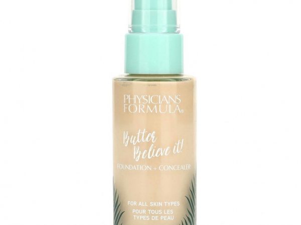 Physicians Formula, Butter Believe It, тональная основа + консилер, светлая, 1 fl. унция $ 12.99 (1 жидк. унция)