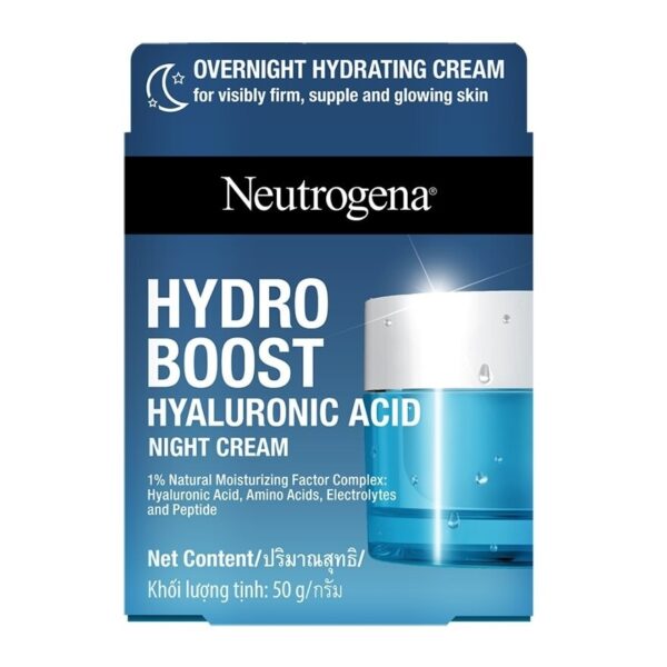 Neutrogena Hydro Boost Hyaluronic Acid Night Cream 50 G. ผิวนุ่มเด้ง อิ่มน้ำ ชุ่มชื่น Оригинал