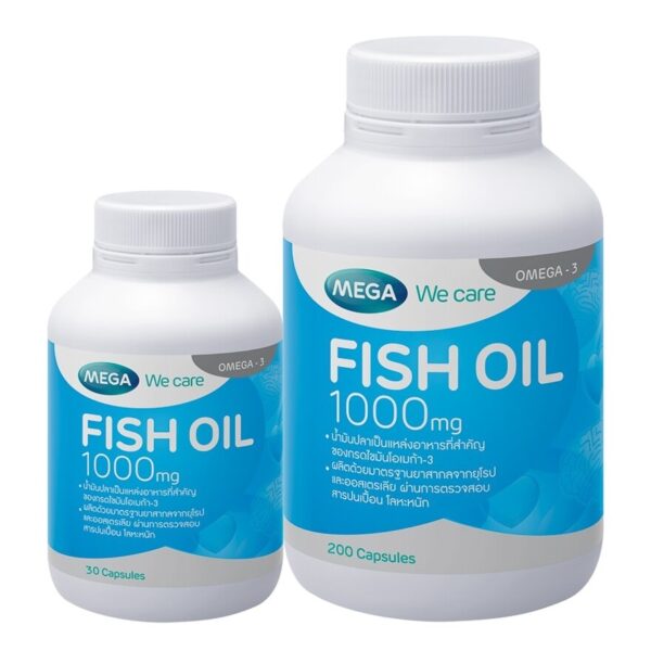 Mega Fish Oil 1000mg. 200 Capsules + 30 Capsules Оригинал
