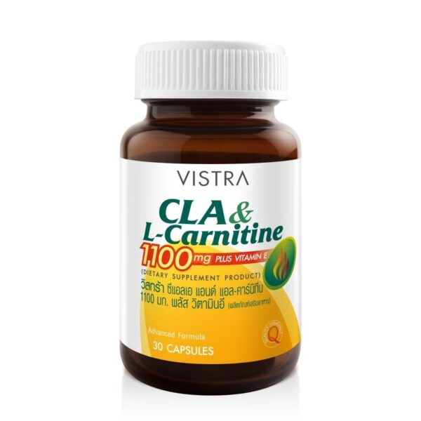 Vistra CLA L-Carnitine 1100mg Plus Vitamin E 30Capsules Оригинал