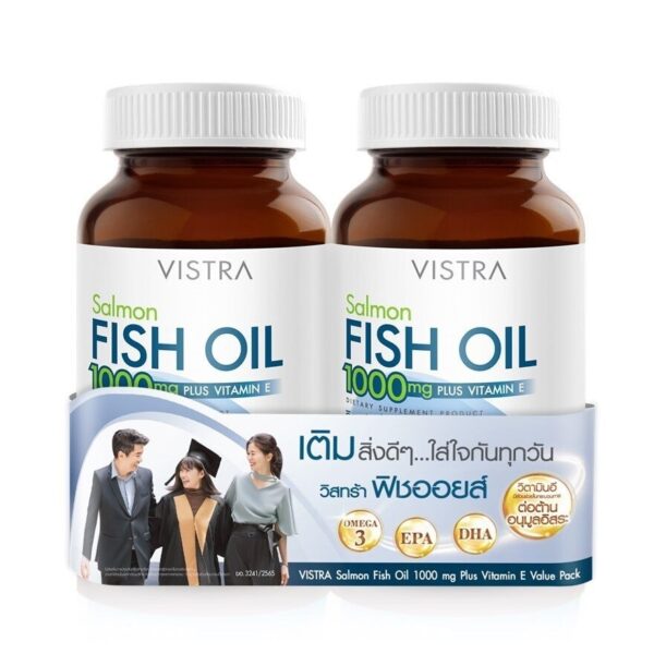 Vistra Salmon Fish Oil 1000mg (75Capsule+75Capsule) Оригинал
