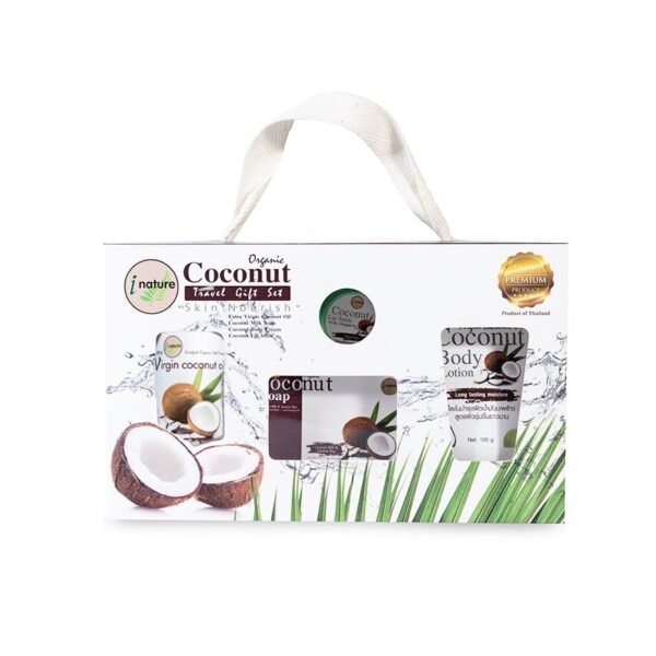 I-nature Travel  Gift Set  (Virgin Coconut Oil 100ml + Coconut Rice Milk Soap 100g+Co Оригинал