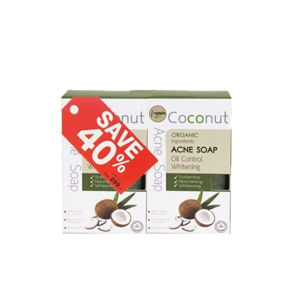 I-nature Coconut Acne Soap 120 g.  Pack 4 Pcs. Оригинал
