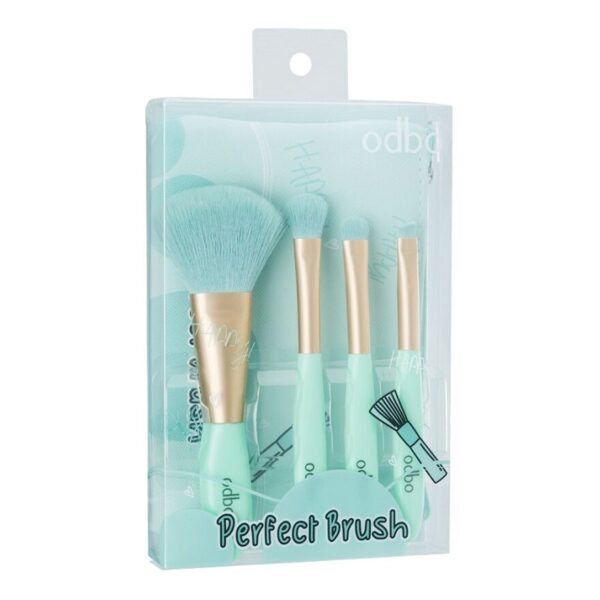 Odbo Perfect Brush Set 4pcs (Free Brush Bag 1 pcs) 01 Green Оригинал