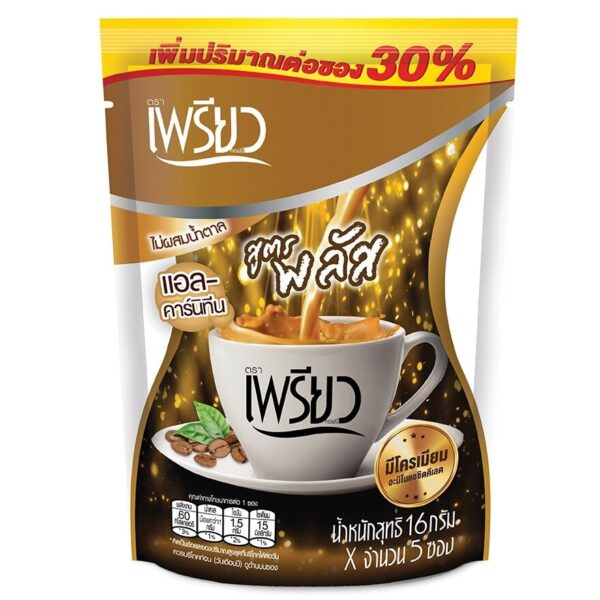 Preaw Instant Coffee L-Carnitine Flavor Sugar Free 5sac Оригинал