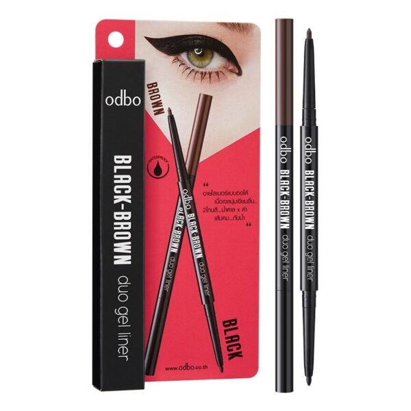 Odbo Black-Brown Duo Gel Liner 0.2g. Black  Brown Оригинал