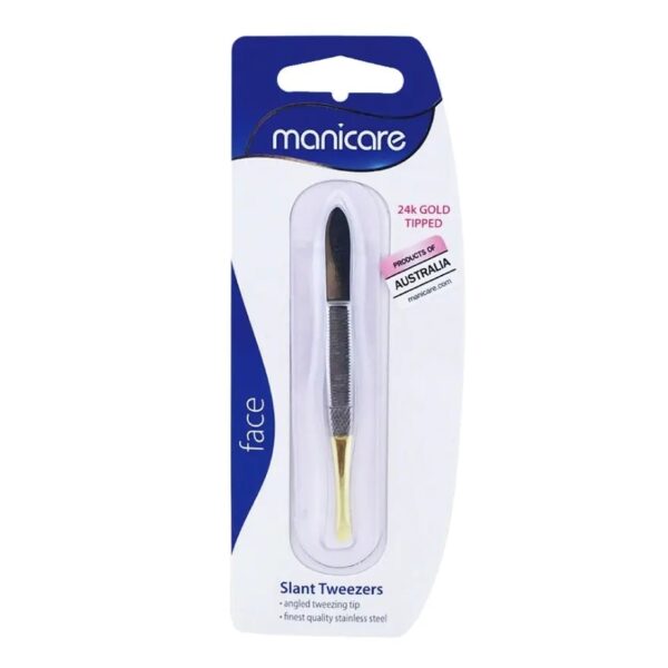 Manicare Slant Tweezer Gold Tipped 1's Оригинал