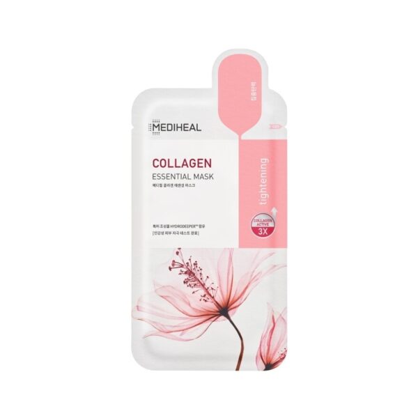 Mediheal Collagen Essential Mask 1'S แผ่นมาสก์หน้า อ่อนโยน กระชับผิว Оригинал