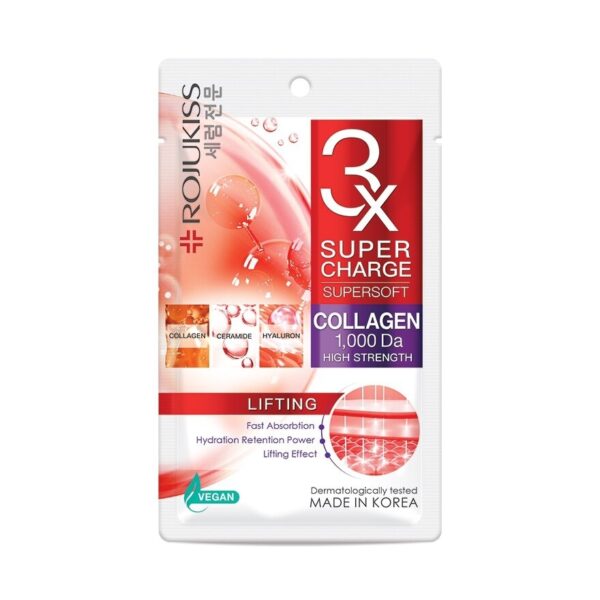 Rojukiss Supercharge Supersoft Lifting Mask 1'S มาสก์หน้า ผิวแห้ง ลดริ้วรอย Оригинал