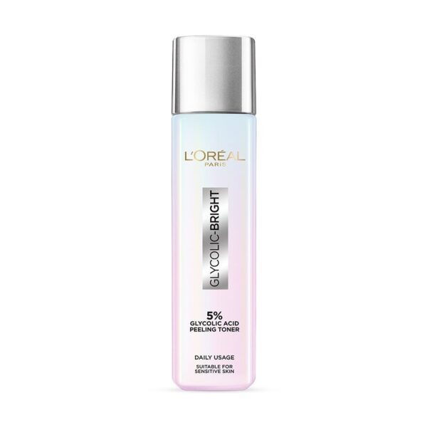 L'Oreal Paris Glycolic-Bright Glowing Peeling Toner 128 Ml. โทนเนอร์ ผิวกระจ่างใส Оригинал