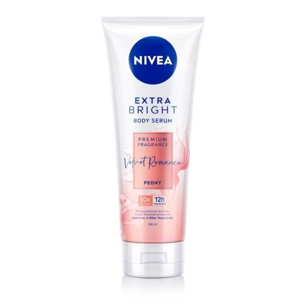 Nivea Extra Bright Body Serum Premium Fragrance Velvet Romance Peony 180 Ml. Оригинал
