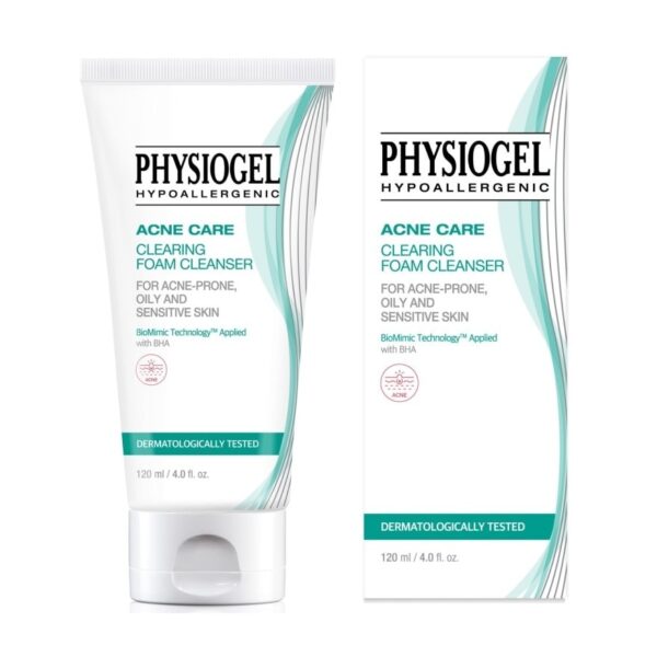 Physiogel Acne Care Clearing Foam Cleanser for Acne Oily  Sensitive Skin 120 ml. Оригинал