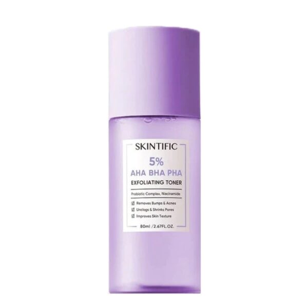 Skintific 5 AHA BHA PHA Exfoliating Toner 80 ml. Оригинал