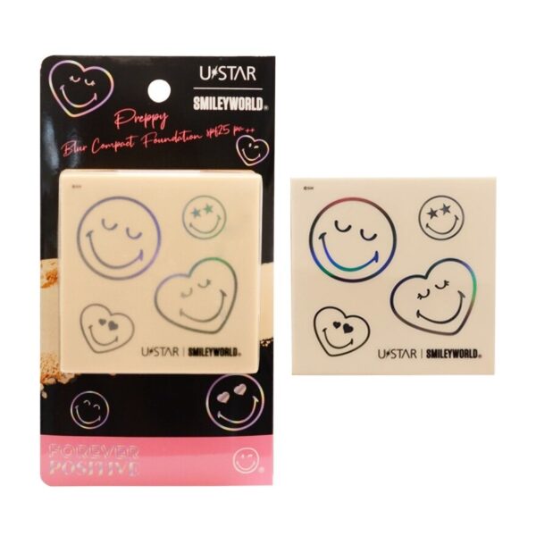Ustar Smileyworld Preppy Blur Compact Foundation SPF25 PA++ 8g. Natural Bright Оригинал