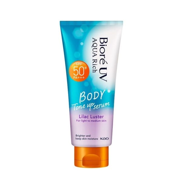 Biore UV Aqua Rich Body Tone Up Serum Lilac Luster SPF50+ PA+++ 130 Ml. Оригинал