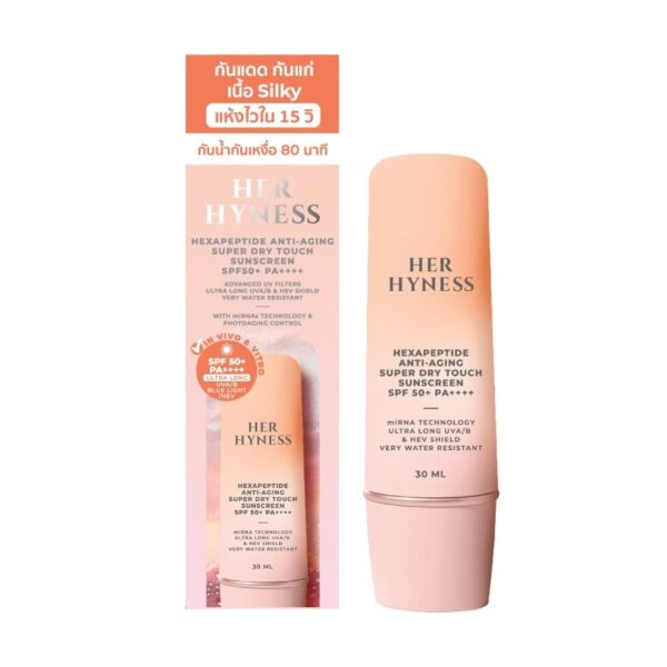 Her Hyness Hexapeptide Anti-Aging Super Dry Touch Sunscreen SPF50+ PA++++ 30 ml. Оригинал