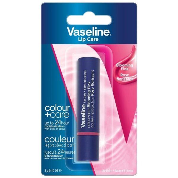 Vaseline Lip Care Colour+ Care Blooming Pink 3 G. ลิปบำรุงริมฝีปาก สดใส ฉ่ำวาว ชุ่มชื Оригинал