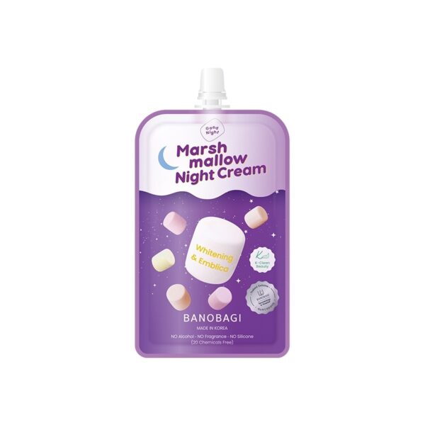Banobagi Marshmallow Night Cream Whitening Emblica 12 Ml. ผิวหมองคล้ำ ผิวเสียสะสม Оригинал