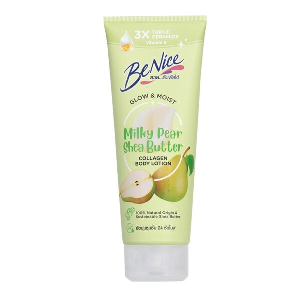 Benice Body Lotion Glow  Moist Milky Pear Shea Butter Collagen 170 Ml. Оригинал