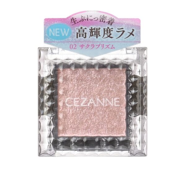 Cezanne Single Shiny Eyeshadow 1.6g. 02 Sakura Prism Оригинал