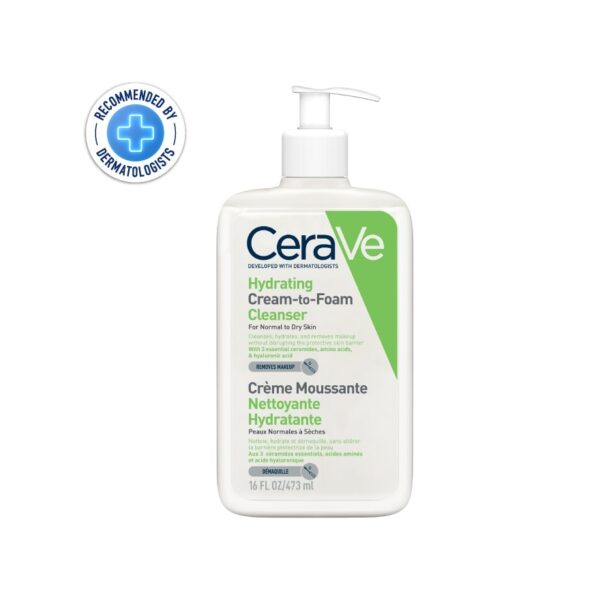 Cerave Hydrating Cream-to-Foam Cleanser 473 ml. Оригинал