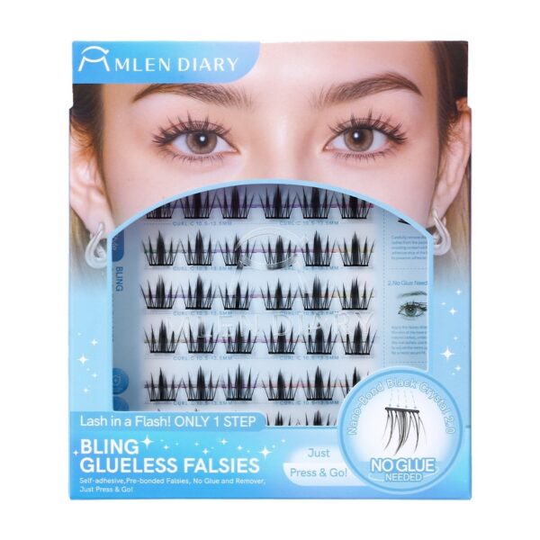 Mlen Diary Glueless Falsies Eyelashes 7Rows Bling Оригинал