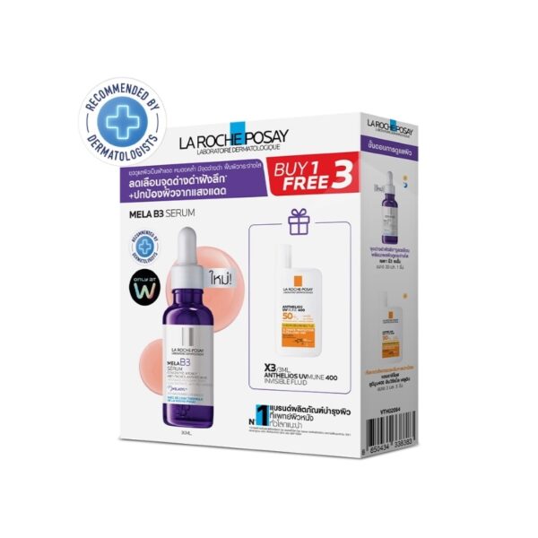 Laroche Posay Set Mela Serum 30 ml. + Anthelios Fluid 3 ml. x3 Оригинал