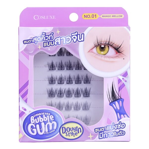 Cosluxe Winky Eyes Bubble Gum Eyelashes Douyin Style 30pcs. 01 Mango Mellow Оригинал