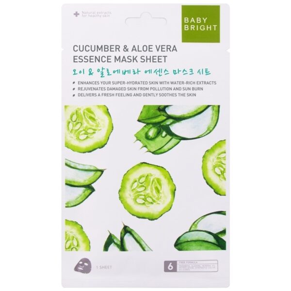 Baby Bright Mask Sheet Cucumber  Aloe Vera Essence 1'S Оригинал