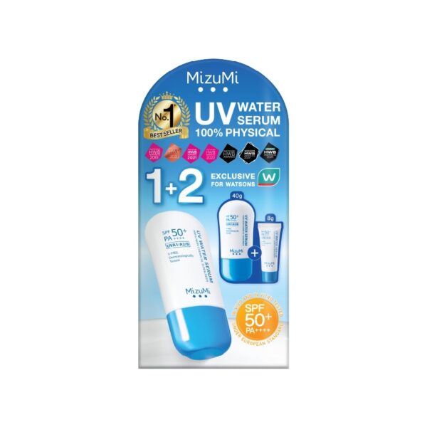 Mizumi Exclusive Set Watsons UV Water Serum SPF50+ PA++++ 40ml.x2 + 8 ml. Оригинал