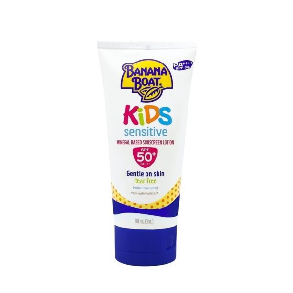 Banana Boat Kids Sensitive Mineral Based Sunscreen Lotion SPF50+ PA++++ 90 Ml.โลชั่นก Оригинал