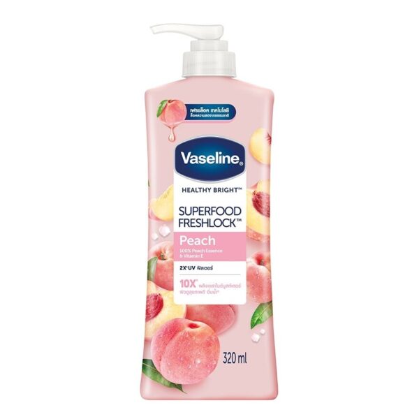 Vaseline Healthy Bright Superfood Freshlock Peach 320 Ml. เซรั่มวิตามิน ผิวดูกระจ่างใ Оригинал