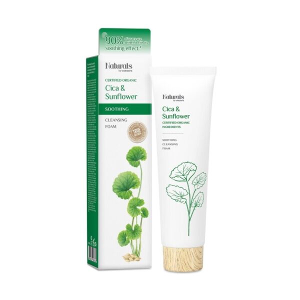 Naturals by Watsons True Natural Cica  Sunflower Soothing Cleansing Foam 130ml. Оригинал